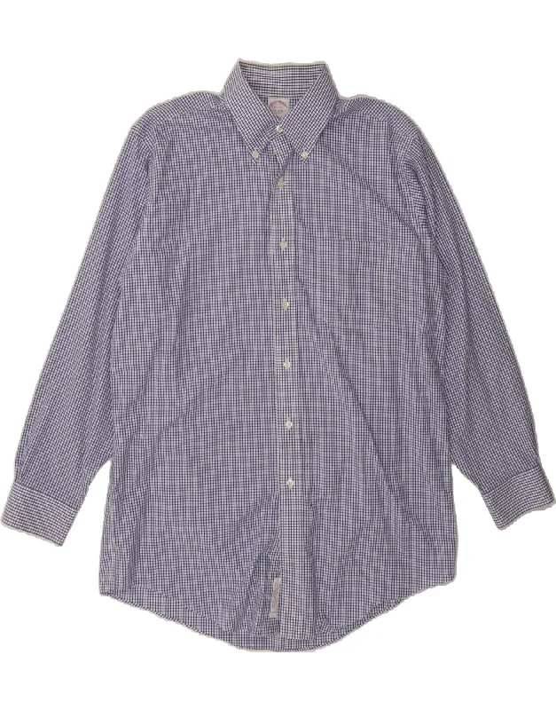 BROOKS BROTHERS Mens Traditional Fit Shirt Size 15 1/2 32 Medium Blue Boxy Fit Fitted Loose BROOKS BROTHERS Mens Traditional Fit Shirt Size 15 1/2 32 Medium Blue Boxy Fit Fitted Loose