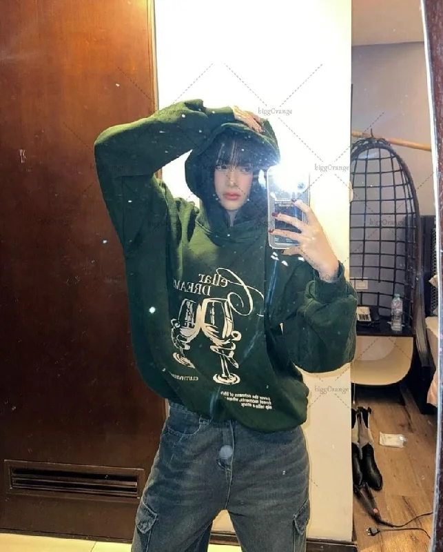 Advbridge American Retro Harajuku Y2K Clothing Colorful Casual Versatile Letter Printed Hoodie Women Simple Street Style Loose Sweatshirt Hoodie with Oversized Fit Loose Comfortable Advbridge American Retro Harajuku Y2K Clothing Colorful Casual Versatile Letter Printed Hoodie Women Simple Street Style Loose Sweatshirt Hoodie with Oversized Fit Loose Comfortable