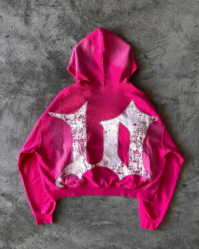 Advbridge 90s Streetwear Y2K Women Clothes Magenta Cartoon Graphic Embroidered Hoodies Oversized Loose Zipper Hoodie Sweatshirt Harajuku Streetwear Hoodie with Gradient Ombre Colorful Advbridge 90s Streetwear Y2K Women Clothes Magenta Cartoon Graphic Embroidered Hoodies Oversized Loose Zipper Hoodie Sweatshirt Harajuku Streetwear Hoodie with Gradient Ombre Colorful