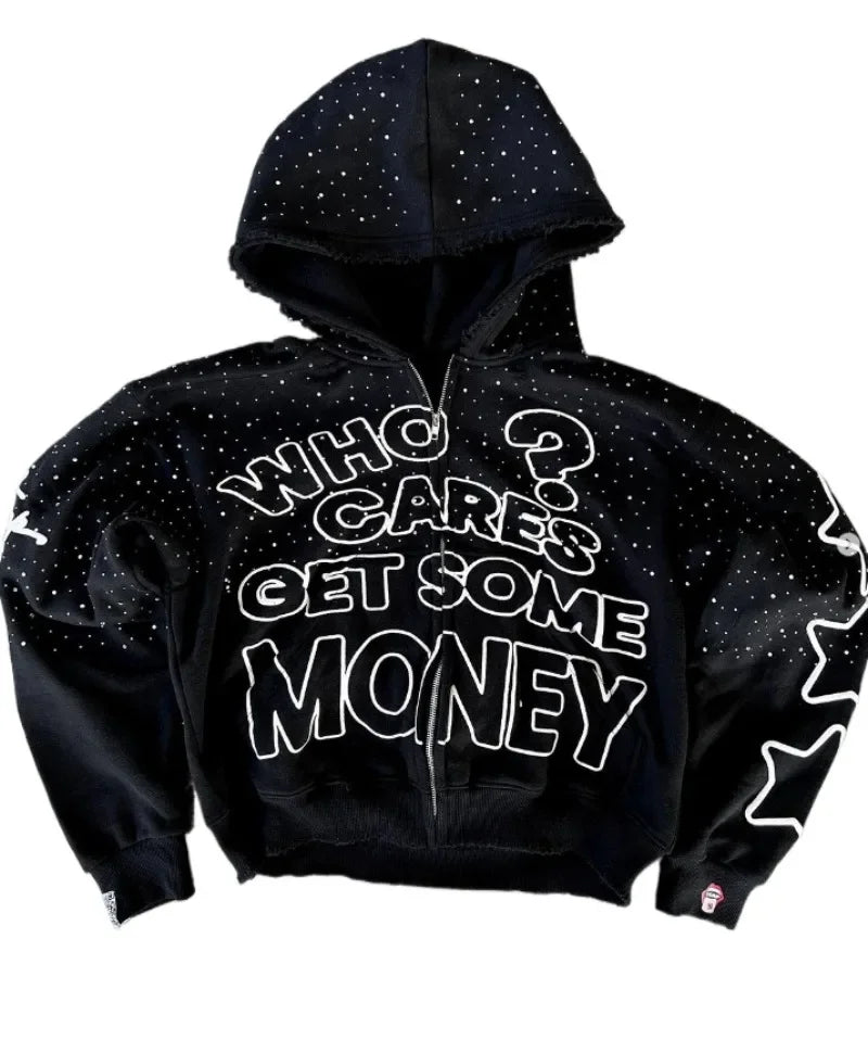 Advbridge American Street Hip-hop Letter Print Zipper Hoodie Women High Street Retro Street Harajuku Fashion Trendy Loose Casual Y2K Tops Hoodie with Longline Fit Extended Stylish Advbridge American Street Hip-hop Letter Print Zipper Hoodie Women High Street Retro Street Harajuku Fashion Trendy Loose Casual Y2K Tops Hoodie with Longline Fit Extended Stylish