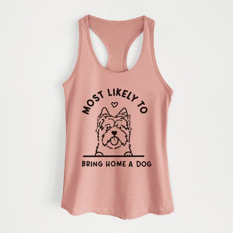 Most Likely to Bring Home a Dog - Cairn Terrier - Women's Racerback Tanktop rhinestone tank top Most Likely to Bring Home a Dog - Cairn Terrier - Women's Racerback Tanktop rhinestone tank top