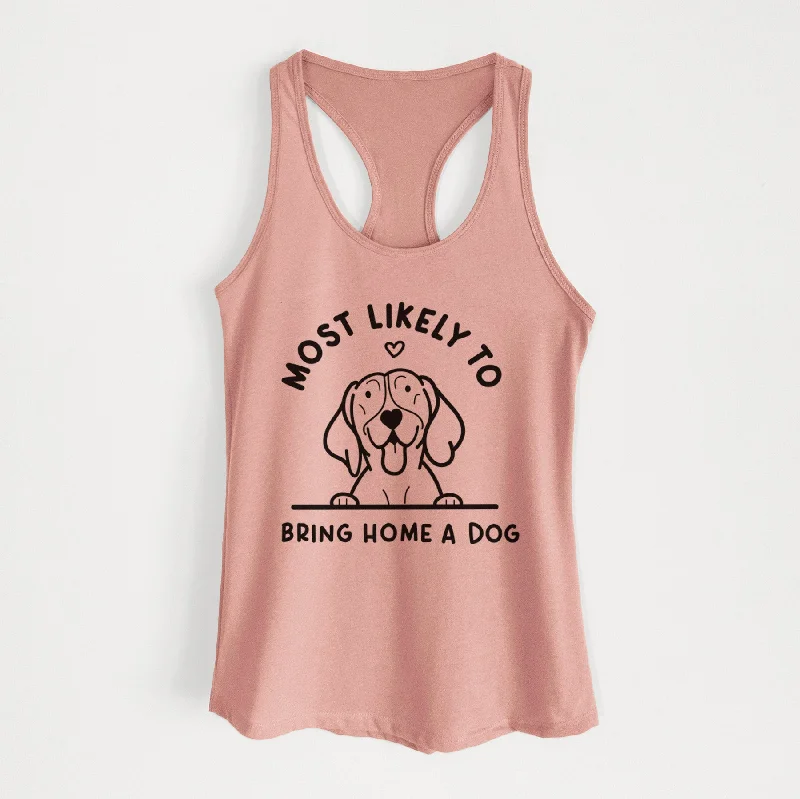 Most Likely to Bring Home a Dog - German Shorthaired Pointer - Women's Racerback Tanktop metallic tank top Most Likely to Bring Home a Dog - German Shorthaired Pointer - Women's Racerback Tanktop metallic tank top