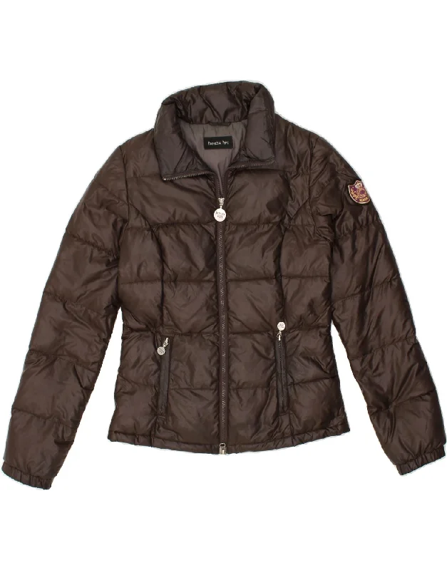 PATRIZIA PEPE Womens Padded Jacket IT 42 Medium Brown Polyamide