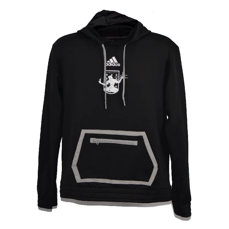 adidas Team Issue Crest Hoodie- Black/Grey