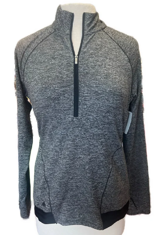 Women's Callaway Black Zip Golf Pullover with Gray Surge Size L