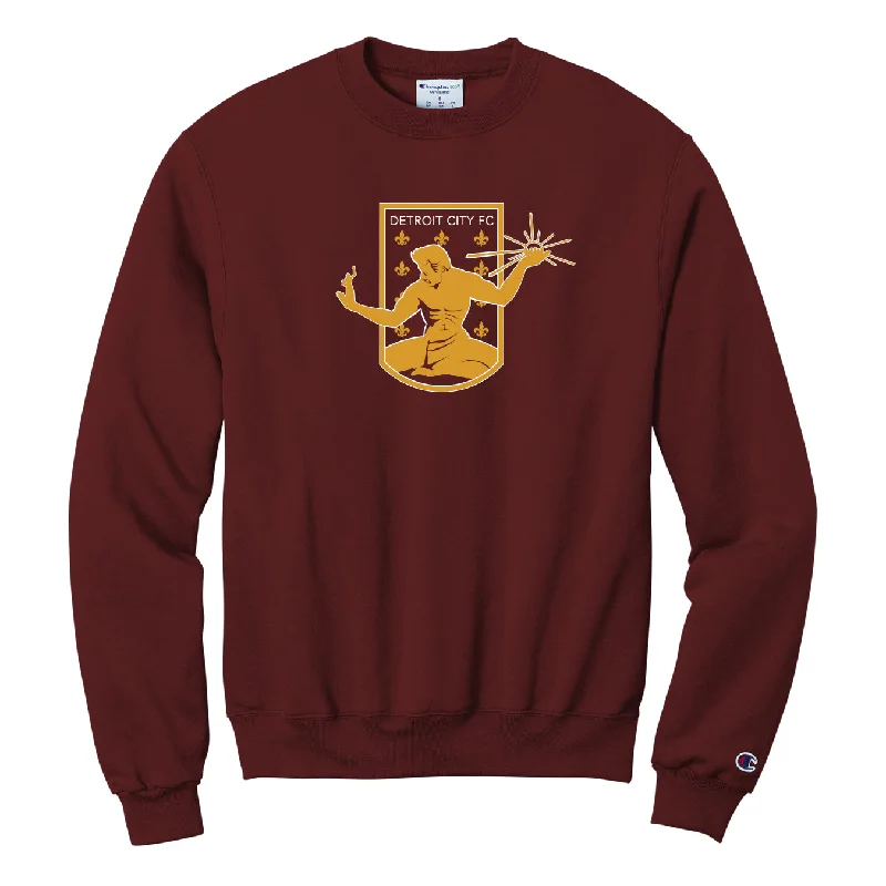 DCFC Champion Crest Crew Neck Sweatshirt - Maroon