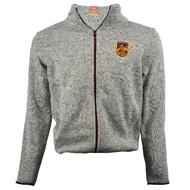 DCFC Fleece Knit Full Zip Jacket- Grey/Maroon