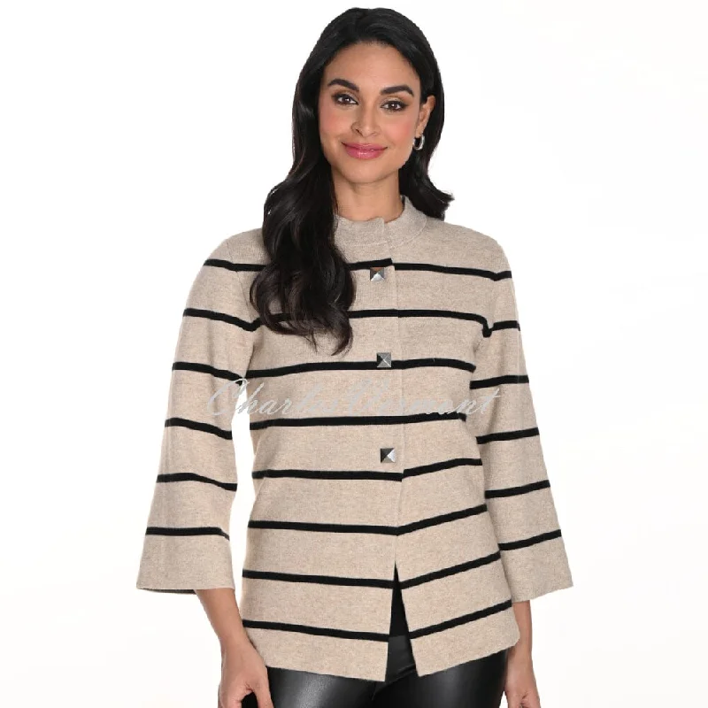 Frank Lyman Striped Knit Cardigan Jacket - Style 243417U