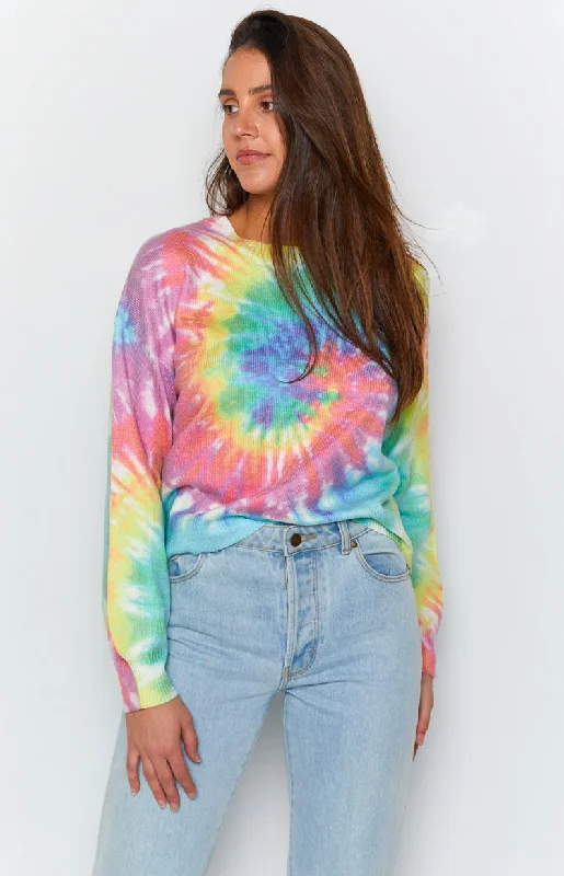 Love You Different Tie Dye Sweater Rainbow