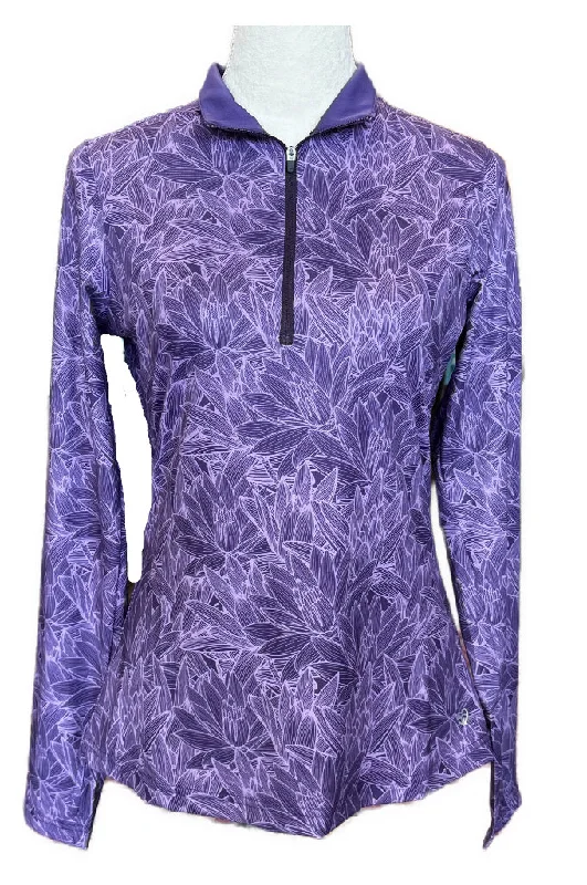 New Women's Straight Down Purple Belle 1/4 Zip Pullover Size S MSP$98