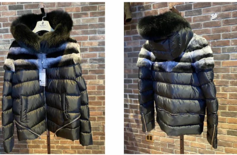 Woman’s Shearling Black with Fox Trim