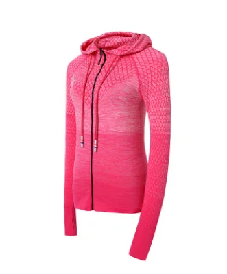 Sports hoodie Slim zip yoga sports jacket female jacket professional outdoor running fitness