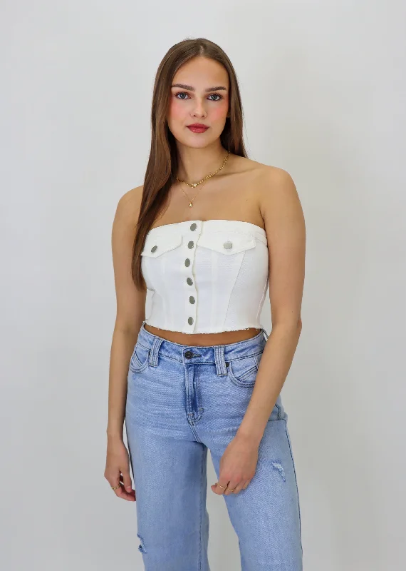 Hardest Part Tube Top ★ White