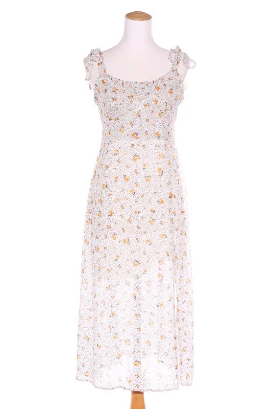 MAX - Pretty apricot floral midi dress! 14