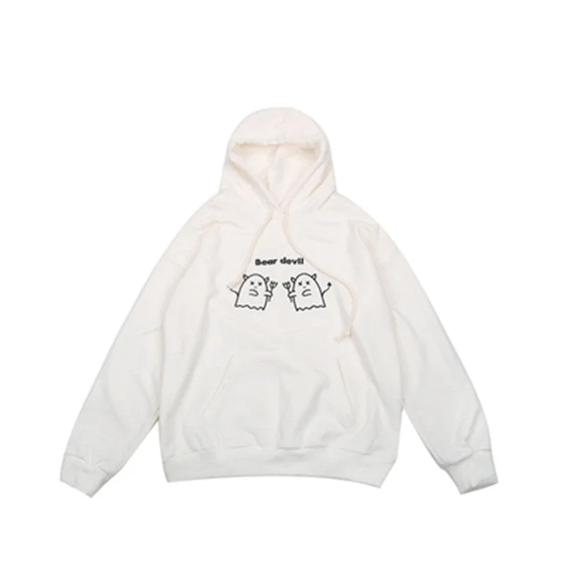 Cute little devil embroidered hoodie YV43535