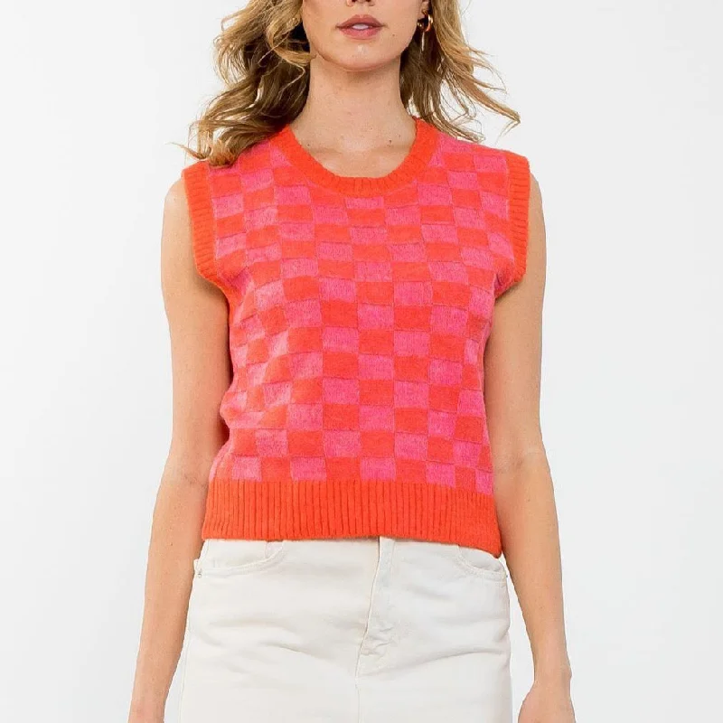 Aspen Checkered Sweater Vest