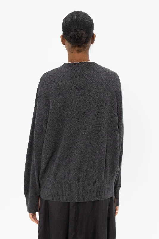 Cashmere Sweater, Anthracite Melange