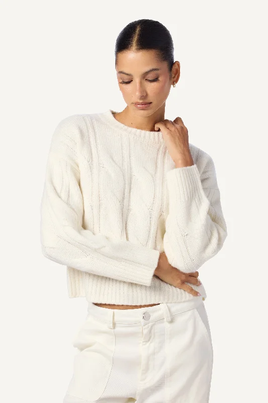 TRISTAN CREWNECK PULLOVER | GARDENIA