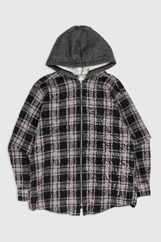 Unisex Rework Hooded Flannel - S