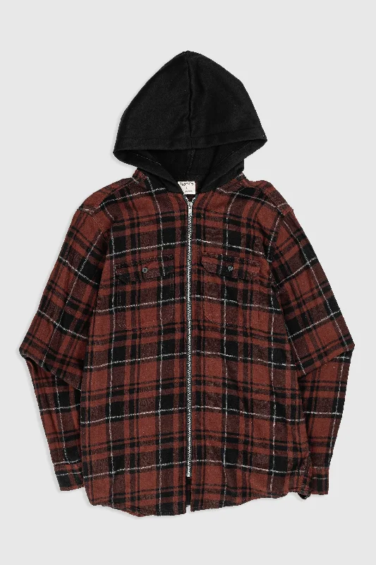 Unisex Rework Hooded Flannel - S