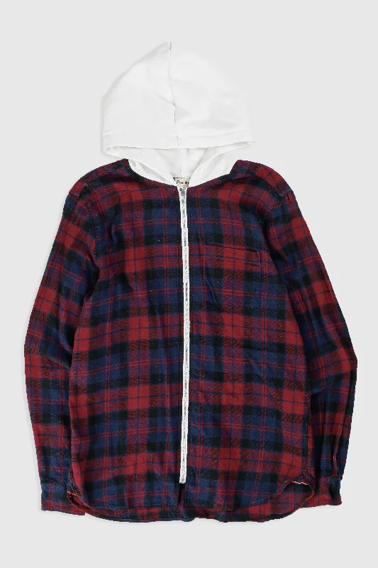 Unisex Rework Hooded Flannel - S