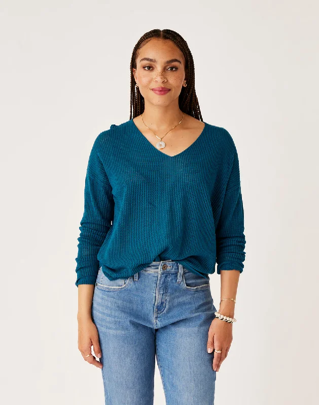 Zella Mesh Pullover: Azul