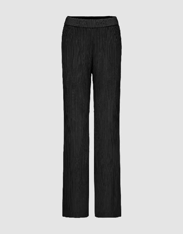 Elastic Waist Knitted Straight Pants