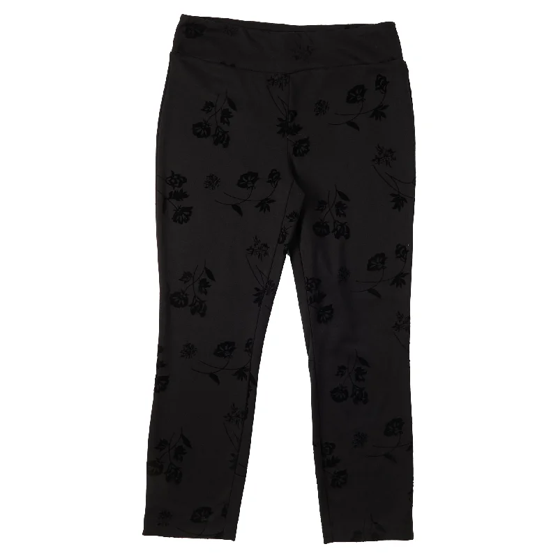 lily morgan Women's Festive Pull-On Flocked Pants