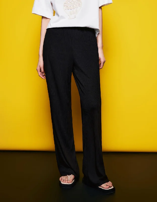 Thin Knitted Wide-Leg Pants