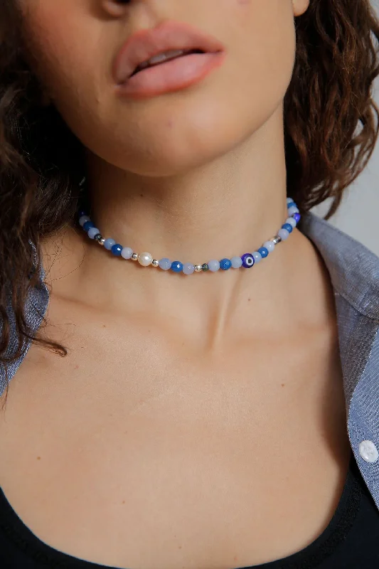 Blue Bravery Necklace - Cinco