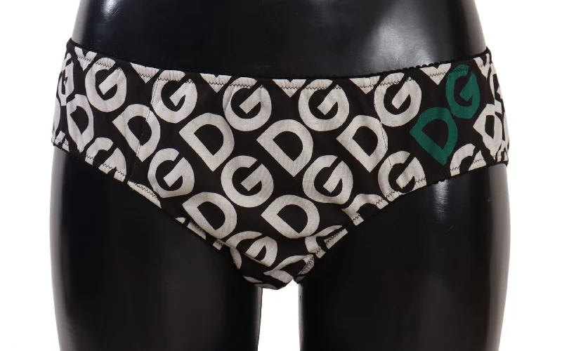 Chic Black & White DG Logo Print Bottoms