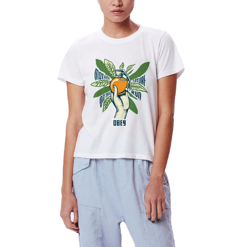 OBEY MOTHER NATURE ON THE RUN TEE // WHITE