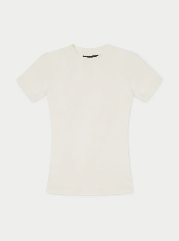 SCULPTING STRETCH EMBLEM BABY TEE - OFF WHITE