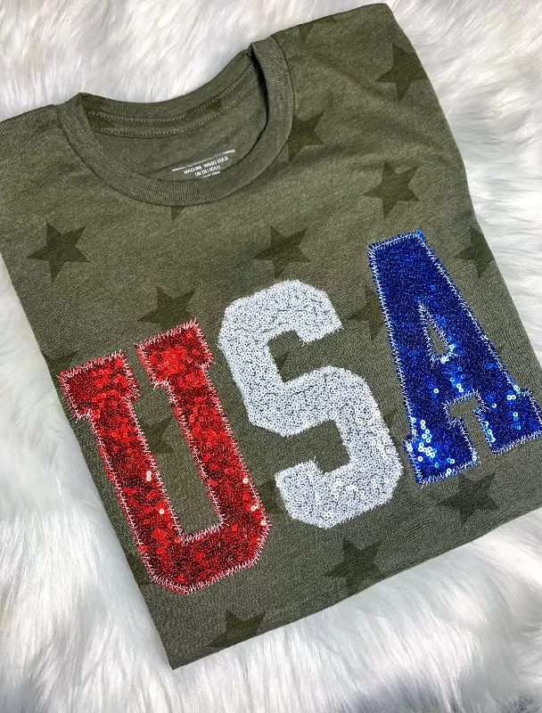 ""USA"" Patriotic  Tee