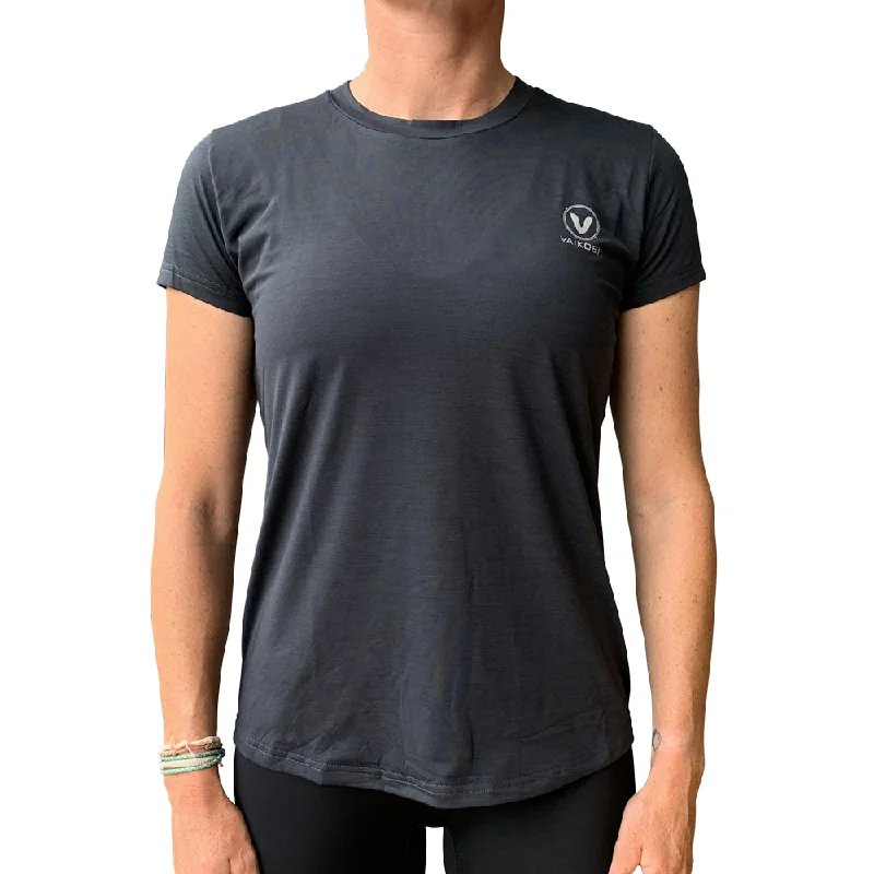 Womens UV Performance Tech Tee- Charcoal