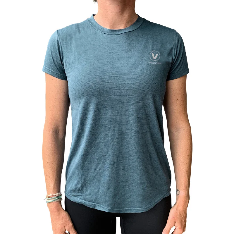 Womens UV Performance Tech Tee- Ocean Blue