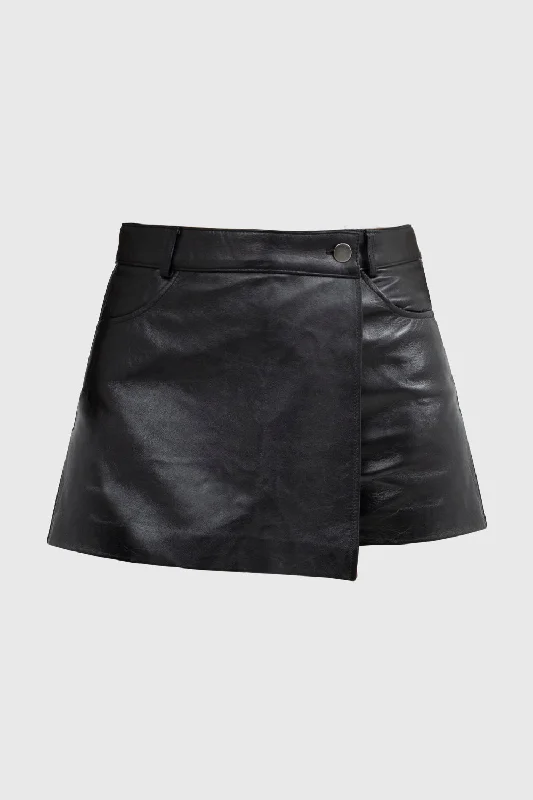 Jade Fashion Leather Skort