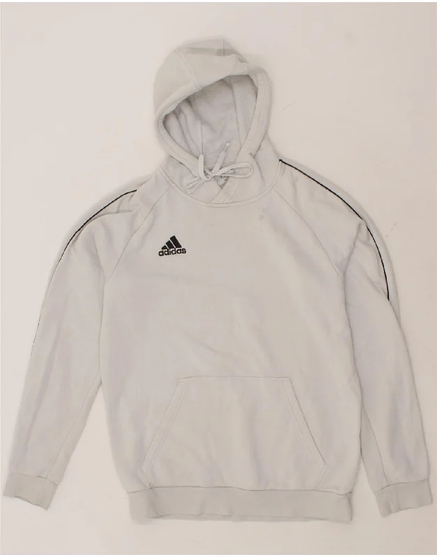 ADIDAS Mens Hoodie Jumper Medium White Cotton