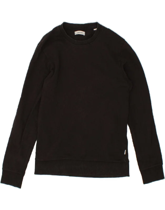 JACK & JONES Mens Sweatshirt Jumper XS Black Cotton