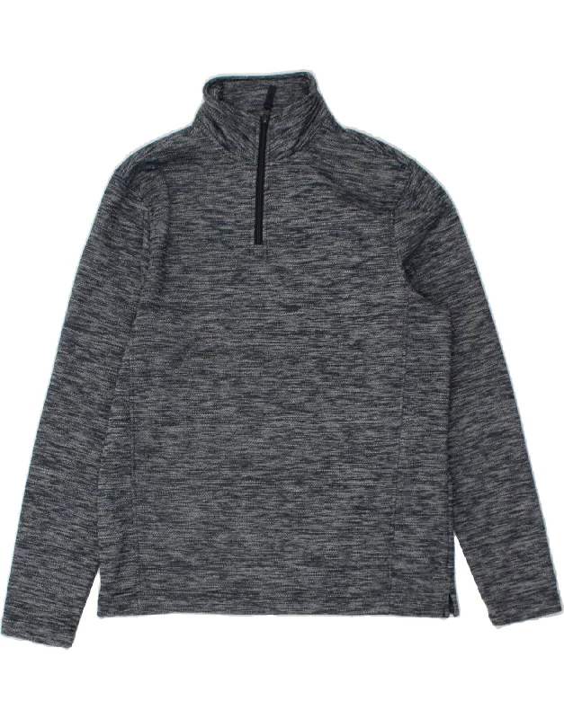 MOUNTAIN WAREHOUSE Mens Zip Neck Sweatshirt Jumper Large Grey Flecked