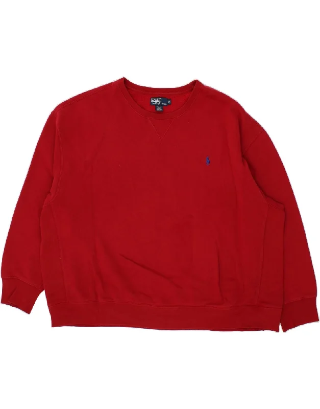 POLO RALPH LAUREN Mens Sweatshirt Jumper 3XL Red Cotton