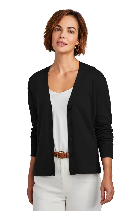 Brooks Brothers Womens Long Sleeve Cardigan Sweater - Deep Black