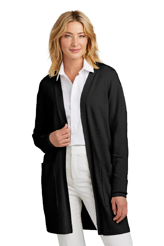 Mercer+Mettle Womens Open Front Cardigan Sweater - Deep Black