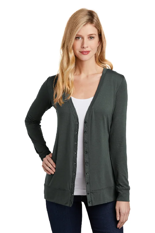 Port Authority Womens Concept Long Sleeve Cardigan Sweater - Smoke Grey