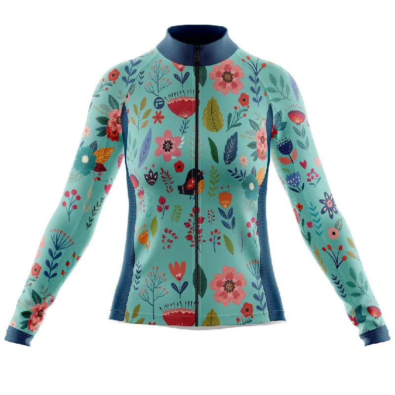 NEW! Blooming Garden | Women's Long Sleeve Cycling Jersey