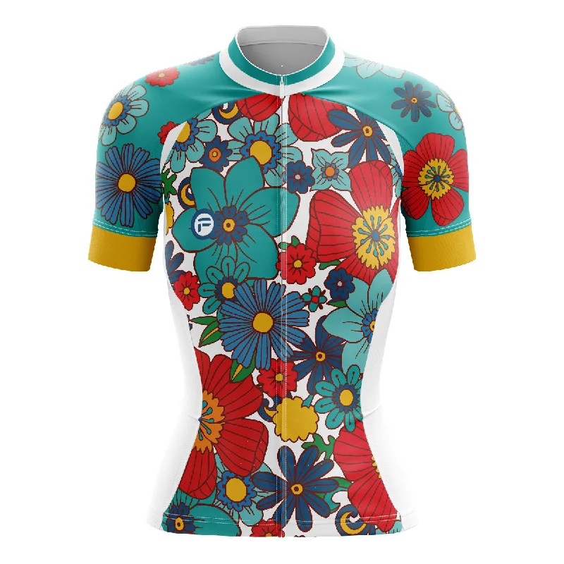 Colorful Flowers | Women's Short Sleeve Cycling Jersey