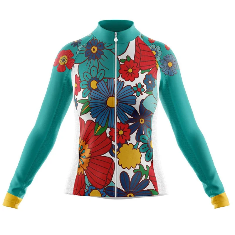 Colorful Flowers | Women's Long Sleeve Cycling Jersey