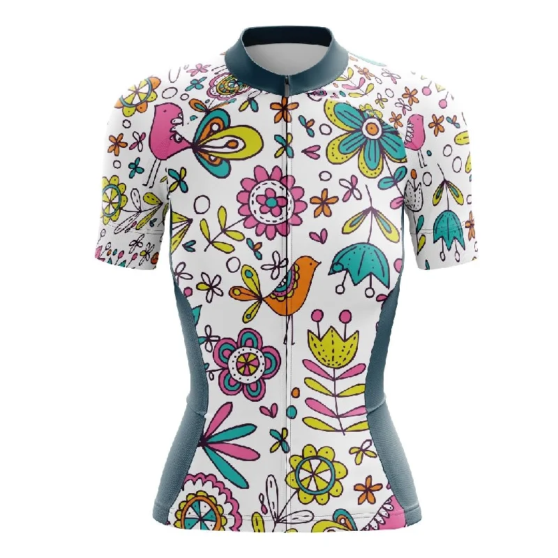 Whimsy Blooms | Women's Short Sleeve Cycling Jersey