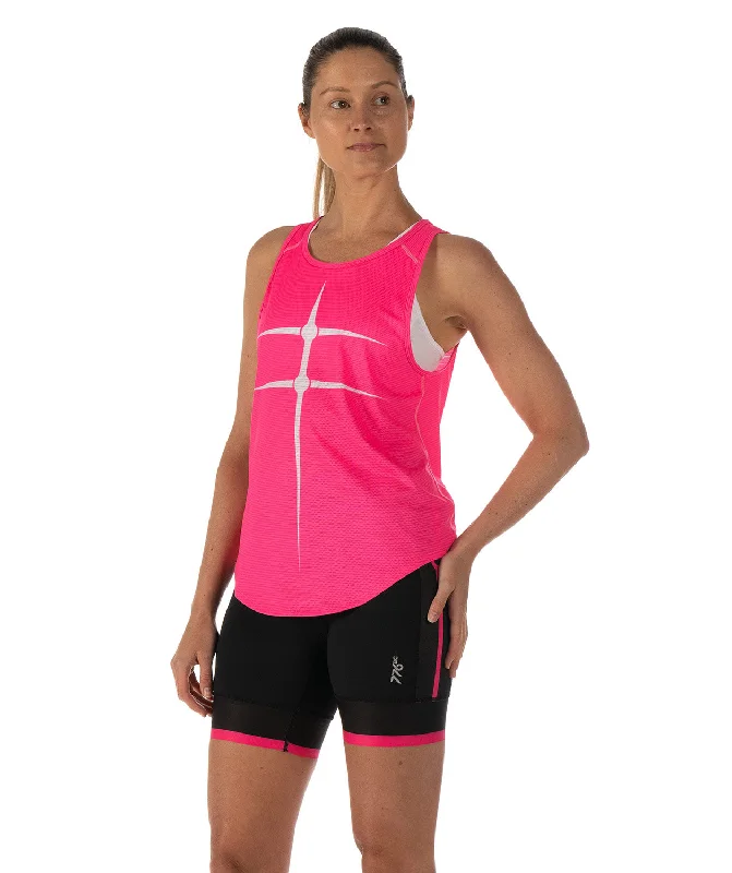 Women's Motion Pro Training Tank - Pink/White