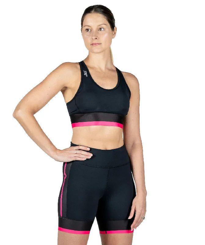 Women's Pro Crop - Black/Pink